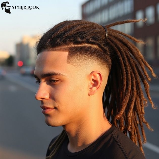 Low Taper Fade with Long Hair Dreads