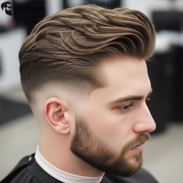 Low Taper Fade with Long Textured Hair