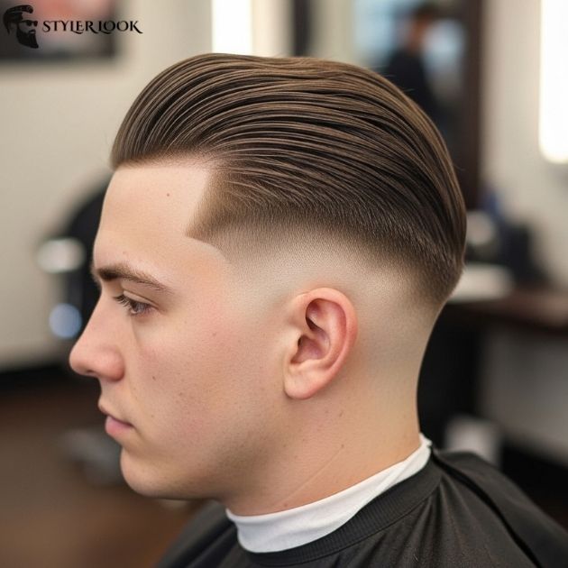 Low Taper with Slick Back Short Hair