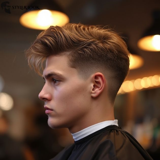 Messy Quiff with Taper Fade