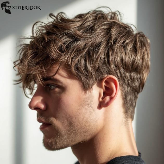 Messy Wavy Taper Fade