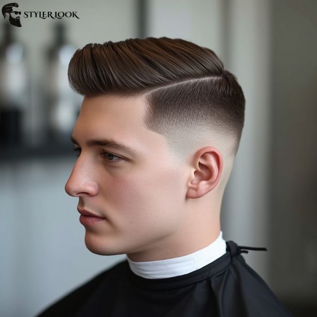 Mid Burst Fade Buzz Cut
