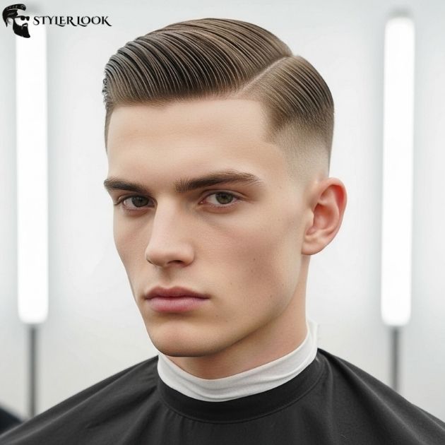 Natural Slick Back Fade