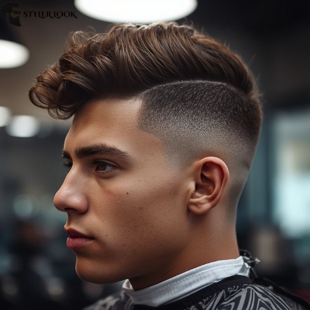 Natural Wavy Taper Fade
