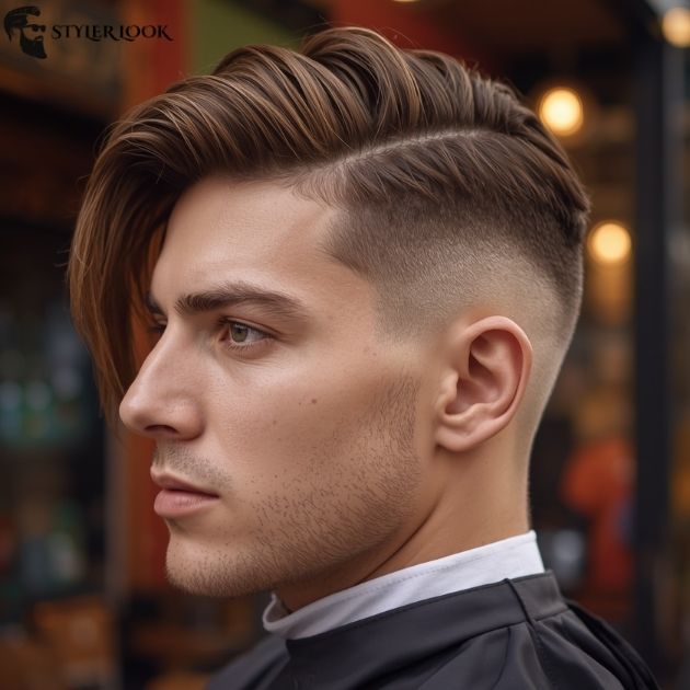 Side Part Low Taper Fade Wavy Hair