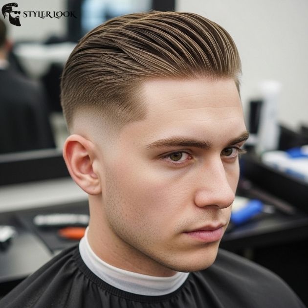Slick Back Fade with Line Up