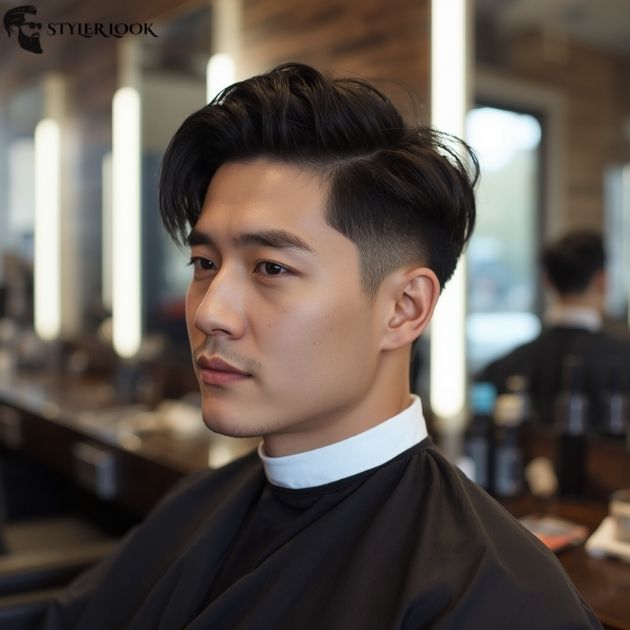 Temple Low Taper Fade Wavy Hair