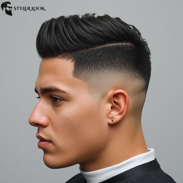 Thick Hair Burst Fade Buzz Cut