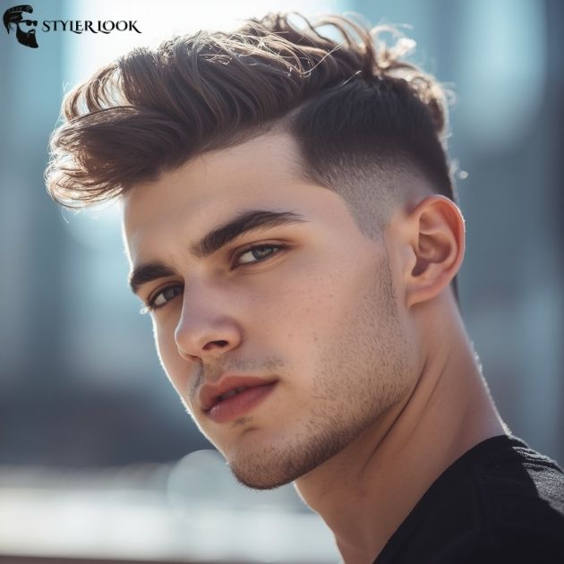 Thick Wavy Taper Fade
