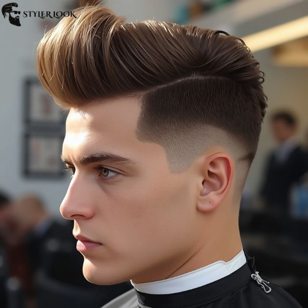 Volume Quiff with Low Fade Sides