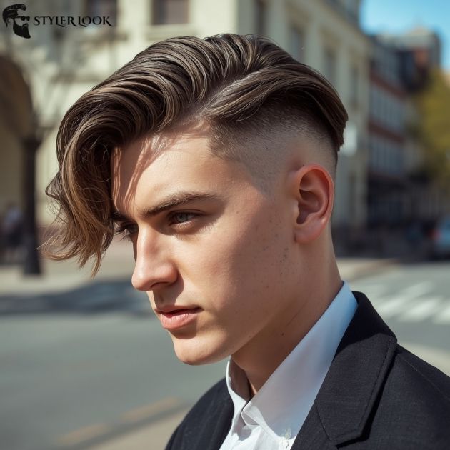Wavy Comb Over Fade