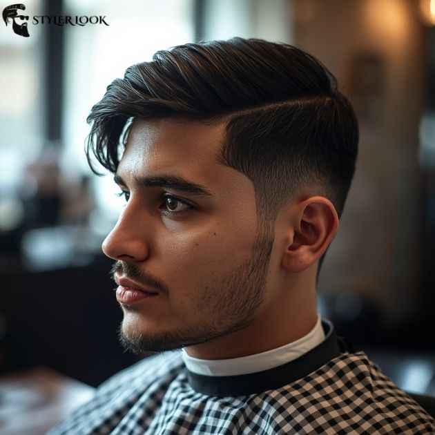Wavy Fringe Low Taper Fade