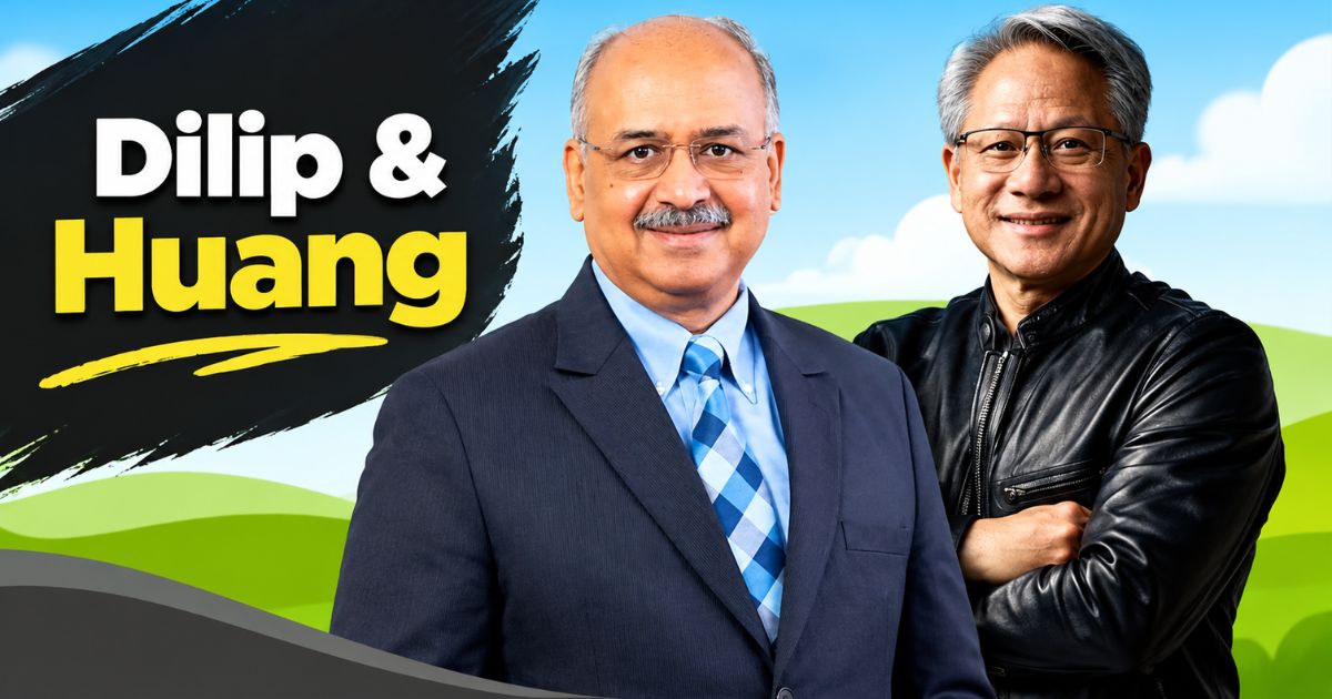 Dilip Shanghvi and Jensen Huang
