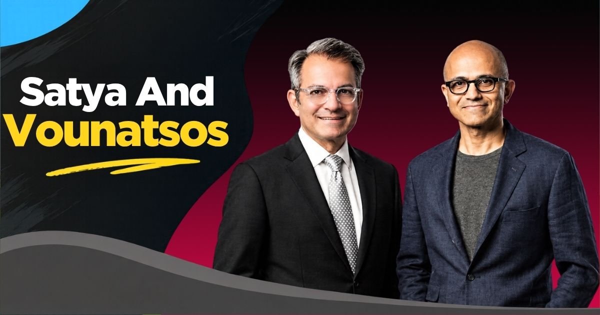 Satya Nadella and Michel Vounatsos